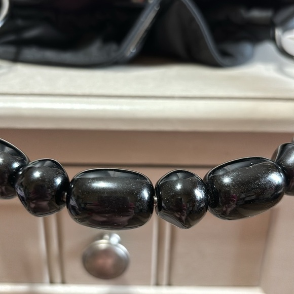 SOLD - Dior Maris Pearl Handle Vintage Nylon Bag,Black11x9,EUC,Callout on bottom - Picture 10 of 14